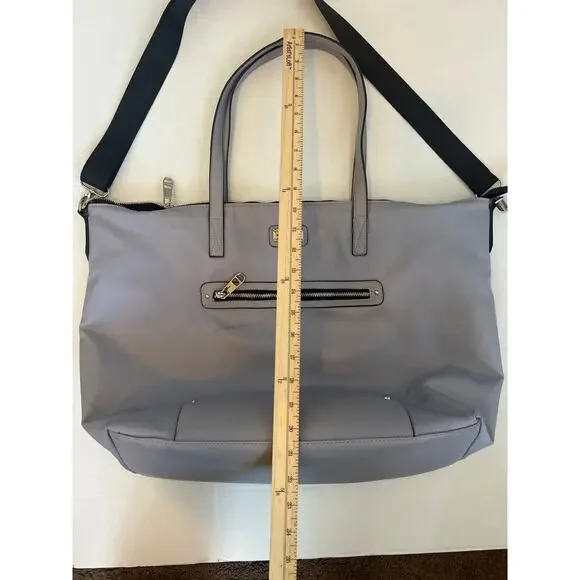 Madden Girl Nylon
Weekender Travel Large Tote Bag Gray and Black - Picture 8 of 11